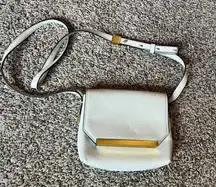 J. Crew off white magnetic leather purse