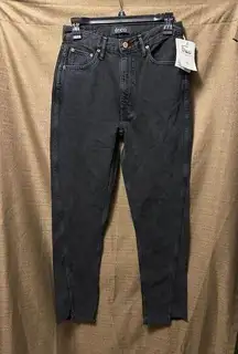 NWT Etica Womans Finn Twist Seam Pants Obsidian Size 26 Straight Leg