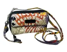 Vera Bradley  CROSSBODY HANDBAG Painted Feathers 7x4 Purse Wristlet Shoulder Bag