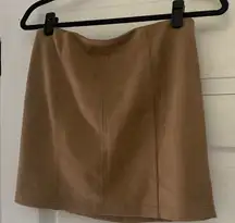 Wild Honey Faux Suede Camel Tan Taupe Mini Skirt Juniors Size M/Women’s XS/S