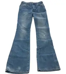 Pilcro Jeans Womens 27 Light Blue‎ Flare Bootcut Denim Stretch Grunge