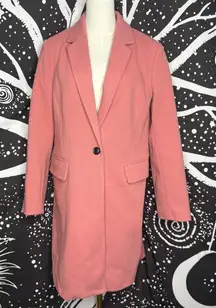 BCBGMaxaZria Womens Coat Pink Size L
