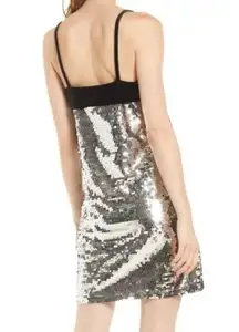 Open Edit Nwt disco  sequin ball dress b