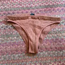 OUT FROM UNDER URBAN OUTFITTERS BROWN TEXTURED CHEEKY SWIM BOTTOMS