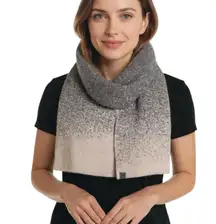 NWT Barefoot Dreams CozyChic Lite Confetti Winter Scarf Smokey Green Fog Gray