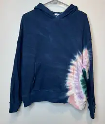 Wildfox Hadley Navy Tie Dye Hoodie Size Large
