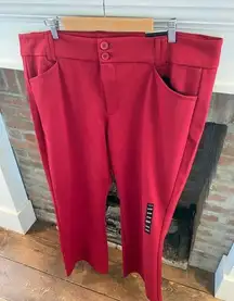 NWT Torrid Plus Size Signature Ponte Red Trousers size 24R Stretch Professional