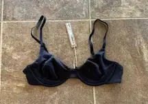 Skims Cotton Jersey T-shirt Bra Soot Size 32B