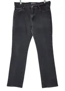 Levis 505 Jeans Womens 14M (34x30.5) Black Straight Leg Stretch Denim