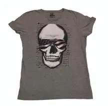 FSBN Skull America Sunglasses T-Shirt Grey L