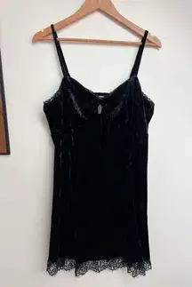 Black Velvet Mini Dress