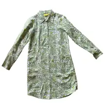 Roberta Roller Rabbit Pineapple Lightweight Button Women’s XS Shirt Dress Summer