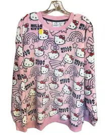 Hello Kitty Women's Plush Graphic Character Sweatshirt Gift Box, Size L NWT