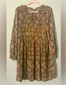 Sandy & Sid Snake Print Long Sleeve Women's Dress (448)