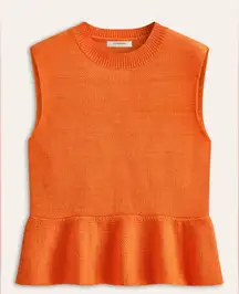 Commense Sleeveless Ruffle Hem Medium Sweater Vest NWOT