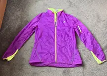 Adidas Purple Running Windbreaker SIZE S