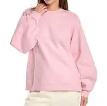 Ganni  Software Puff Sleeve Sweet Lilac Rose Pink Sweatshirt