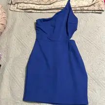 Royal blue by the way brand dress with side cutout size small worn once