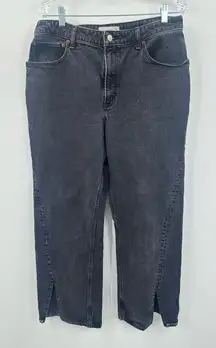 Abercrombie & Fitch Women's The 90s Relaxed Jeans High Rise Washed Black Size 14