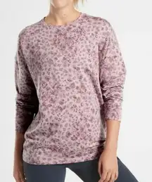 ATHLETA Studio to Street Mauve Floral‎ Print Balance Sweatshirt. Small
