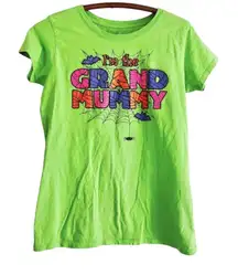 GRAND MUMMY green HALLOWEEN TEE SHIRT TOP short sleeve Medium