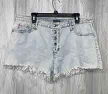 Distressed Denim Shorts