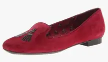 Issac Mizrahi‎ New York Suede Kimil Slipper in Deep Red Size 7