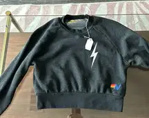 NWT  CROPPED LIGHTNING BOLT SWEATSHIRT XS