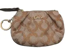 Coach  Signature Canvas Coin Purse / Key chain