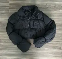 H&M Cropped Puffer Jacket Black