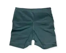 Lux Activewear Green High Rise Biker Shorts