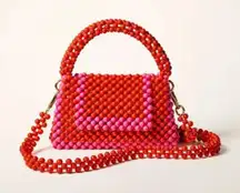 NWT Kate Spade x Target Women's Red & Pink Beaded‎ Shoulder Bag Casual