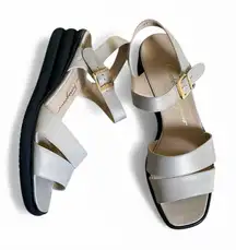 Authentic Salvatore Ferragamo Platform strappy sandals leather