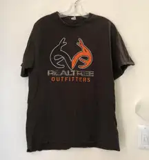 Outfitters T-Shirt, L, Brown with Camo Orange black Gray Graphic. Measurement in pics