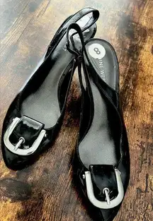 NINE WEST | women’s patent sling back heels/shoes Size: 8M
