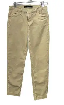 J Brand Women's Sz 26 Kailee Slim Fit Cropped Trouser Pants Tan Made In USA