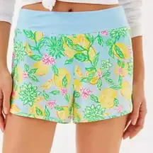 NWT Lilly Pulitzer luxletic bicci short UPS 50+ bluette make lemonade