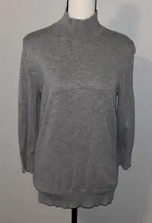 Apt 9 Grey Fall Neutral Basic Ribbed Statement Sweater Size Medium