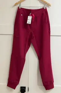 Figs Women's Zamora Jogger Scrub Pants in Shocking Pink, Size Medium
