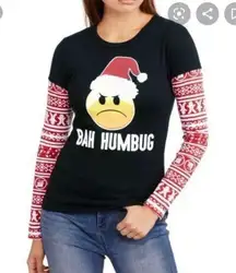 Holiday Time Bah Humbug Long Sleeve Tee Shirt (XL)