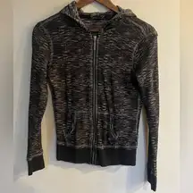 SEVEN7 Women’s Dark Gray Space Dye Thermal Full Zip Hoodie Size M