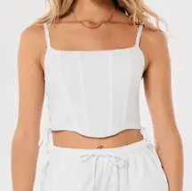 NWT Gilly Hicks Cotton Side Lace up Corset Size Small