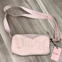 Juicy couture let it shine rhinestone barrel role bag pink