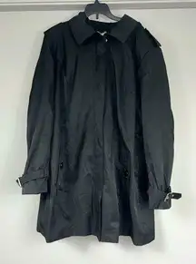 Calvin Klein Black Light Hooded Rain Jacket Size 1X