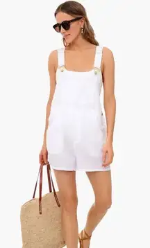 WeWoreWhat white linen short overalls | M