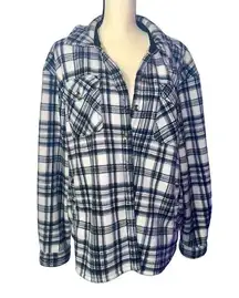 XXL Sage Collective Plaid Jacket with Faux Fur Lining - Excellent Condition