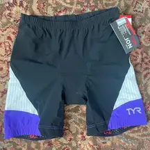 TYR Carbon 6" trishort Cycling shorts with pads