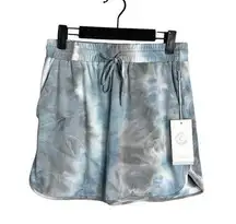 NWT Calme Johnny Was  Commuter Short Skirt Rain Blue Tie Dye Athletic XS