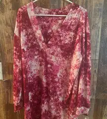 NWT Jenni intimates sleep shirt red camouflage size M 35 length x 20 width