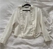 Brandy Melville White Button-Up